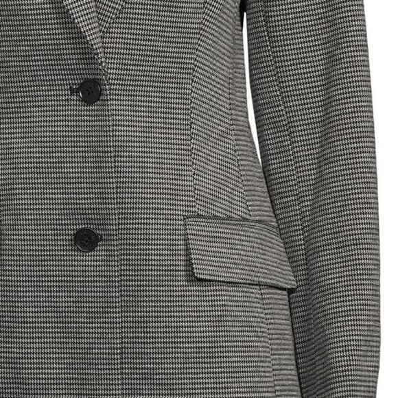 Calvin Klein Women's Houndstooth Peak Lapel Blazer Plus Size 14W Gray $179 nwt - Picture 7 of 15